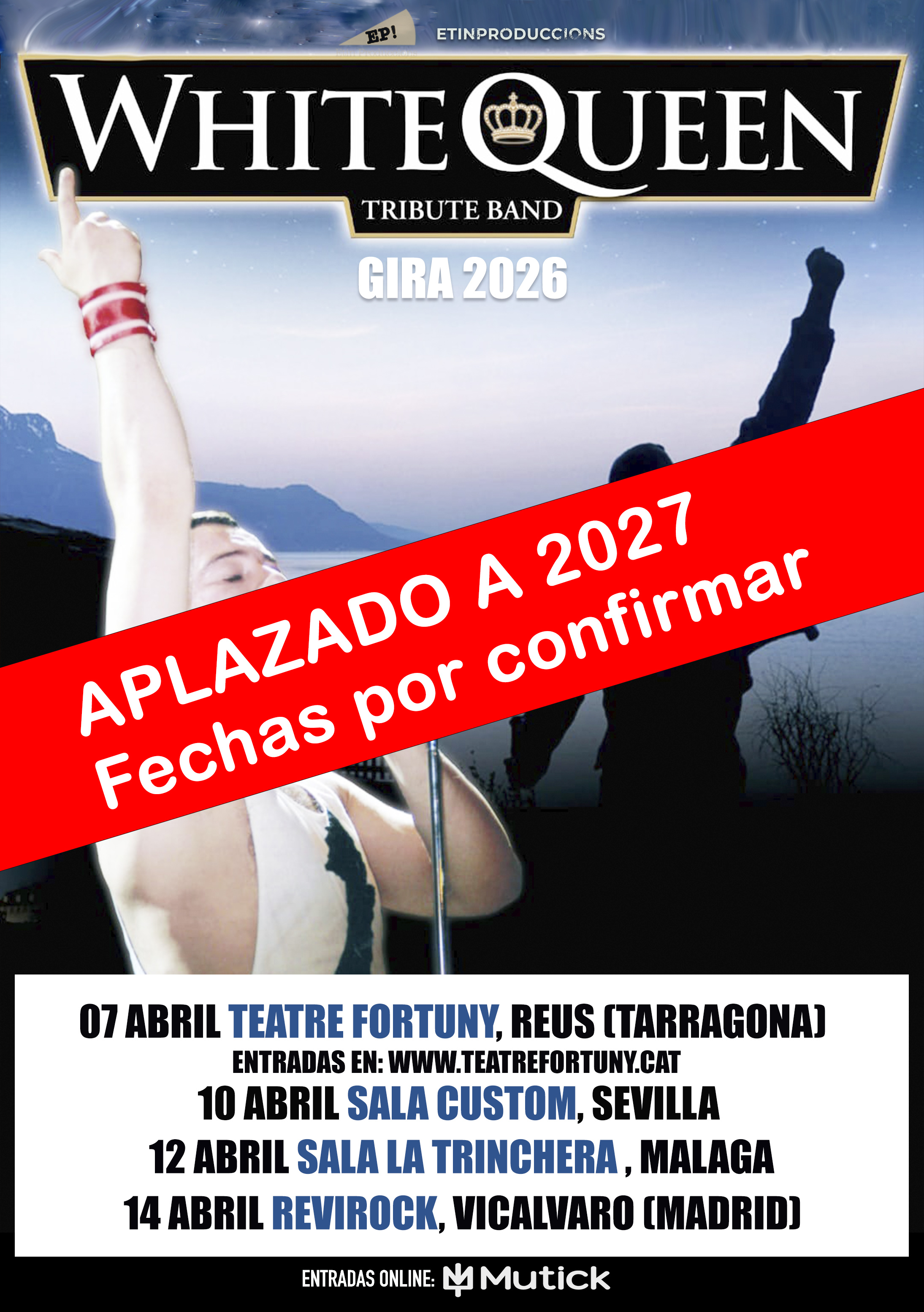 cancel·lat el concert White Queen Tribute Band